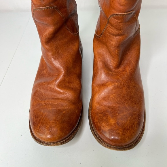 Frye Women’s 10 Paige Cognac Tall Riding Boots Wide Calf - Picture 9 of 16
